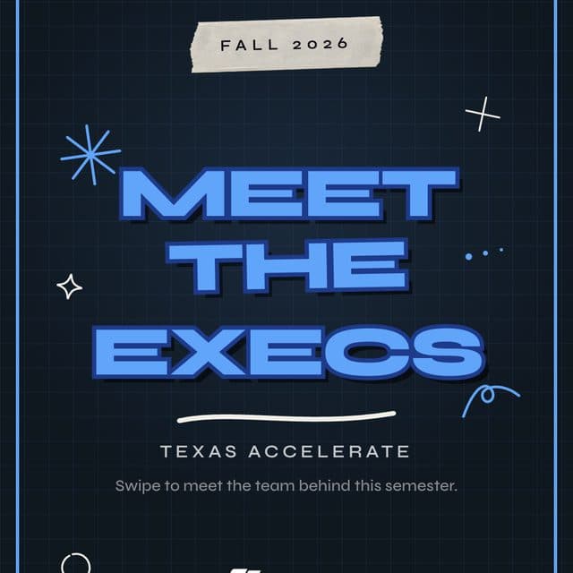 Meet the Execs — swipe to meet the team behind Fall 2026